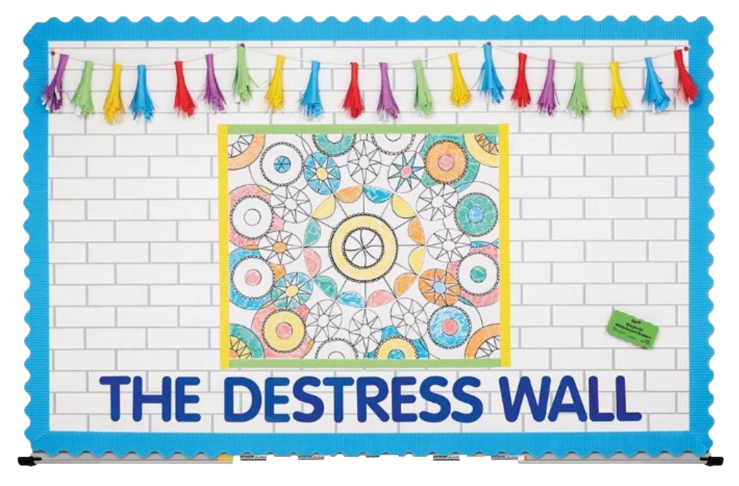 The Destress Wall Bulletin Board