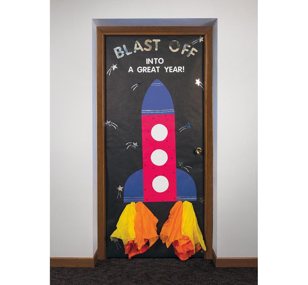 Rocket blast off door